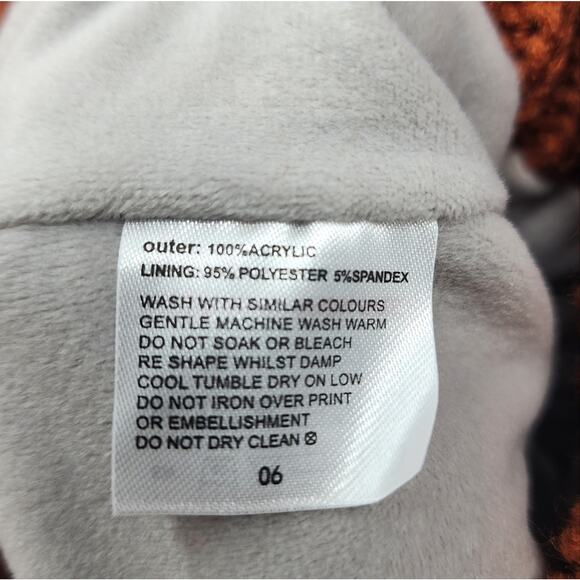 Furtalk Slouchy Knit  Rust Brown Beanie Hat Fleece Lined Ski Skull One Size New - Picture 8 of 8